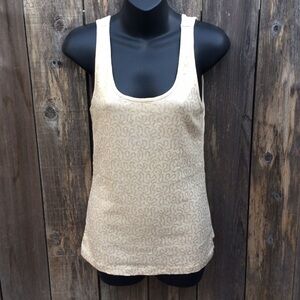 Old Navy tan tank with sequin detailing